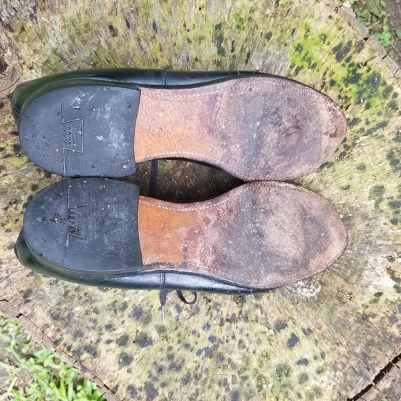 Vintage STACY ADAMS Cap Toe Leather Dress Shoes - Picture 2 of 9